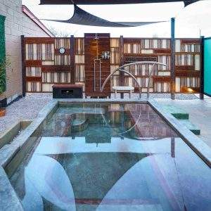 Turquoise Bath - hot mineral water soaking tub at Blackstone Hotsprings